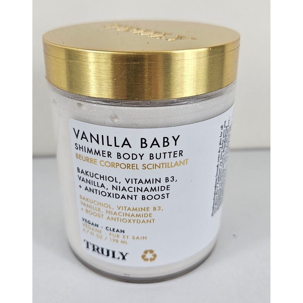 Truly Beauty Vanilla Baby Shimmer Body Butter 6.7oz Vegan Clean